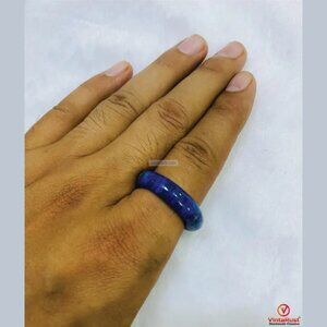 Blue Gemstone Lapis Lazuli Ring: Statement Unisex Ring